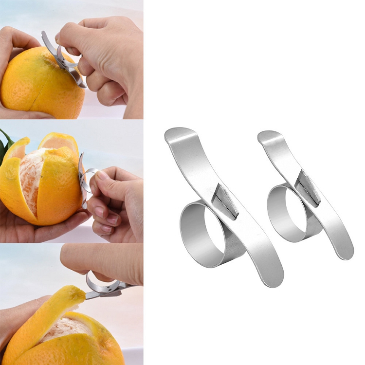 Orange peel stainless steel ring orange snail fruit peeler
